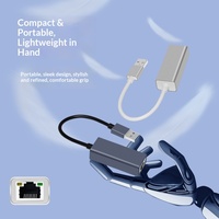 Tarjeta de Red Externa Tipo-C a Gigabit Ethernet sin Controladores para Laptop, Puerto USB 1000M RJ45
