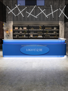 <span class=keywords><strong>Comptoir</strong></span> de bar extérieur moderne en forme de L en acier inoxydable <span class=keywords><strong>Comptoir</strong></span> de bar de cuisine à domicile avec lumière LED <span class=keywords><strong>Comptoir</strong></span> de bar commercial Design - Product Image 3