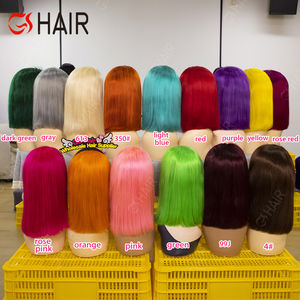 GS <span class=keywords><strong>Megalook</strong></span> Fournisseurs de perruques Bob droites à double tirage, Perruque dentelle frontale en cheveux humains, vente en gros de perruques dentelle frontale HD en cheveux vietnamiens bruts - Product Image 3