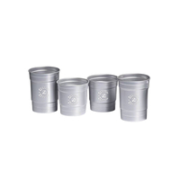 Gobelet en aluminium recyclable écologique de 12/16 oz avec couvercle en aluminium, logo personnalisé, pour thé, soda, boissons froides, café, jus, bar, fête