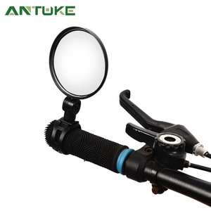 Espejo retrovisor para bicicleta, montaje en manillar, ajustable, ovalado, pequeño, redondo, grande, espejo plano de ángulo amplio para bicicleta de montaña - Product Image 5