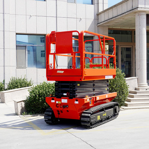 Piattaforma di sollevamento a forbice cingolata 12m altezza 1T piattaforma di lavoro aereo idraulica - Product Image 3