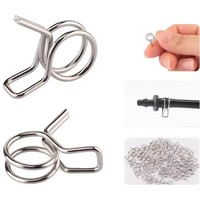 Kit de colliers de serrage en acier au carbone galvanisé à double fil, tailles assorties, pour applications automobiles, de plomberie et industrielles