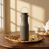 Bouteille d'eau isotherme portable transfrontalière en acier inoxydable 304 à double paroi, en forme de bowling, isolation thermique 6-12 heures