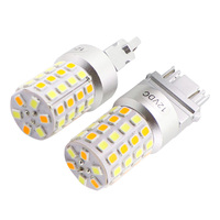 Ampoule LED T25 3157 à double couleur pour feux de recul et clignotants de voiture 12V 24V Haute luminosité Remplacement