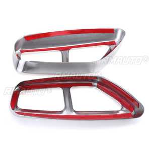 Par de Cubiertas Decorativas para Tubo de Escape Trasero Doble para BMW Serie 5 G30 G31 2017 2018, Estilo Cromado, Pieza Exterior - Product Image 6