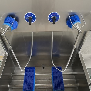 Lave-chaussures manuel pour 2 personnes, nettoyeur de chaussures industriel manuel, réservoir de lavage - Product Image 4