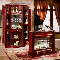 Vitrine Moderne en Acier Inoxydable, Bois et Verre Extensible Classique, Ensemble de 1 pour Meubles de Salon et Salle à Manger – Vente