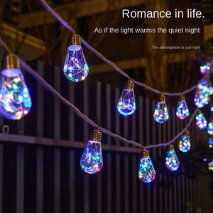 Guirnalda de Luces LED Solares con Cuerda de Cáñamo Retro Impermeable YH, Decoración Navideña para Interiores/Exteriores con 1 Año de Garantía - Product Image 2