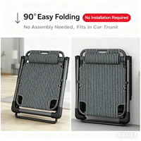 Lit inclinable pliable multi-positions réglable |   Lit d'appoint portable et chaise longue de camping avec tissu respirant