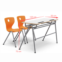 Bureau et chaise d'école en bois, fournisseurs de mobilier scolaire, ensemble bureau et chaise pour étudiants