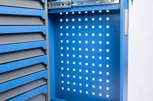 Werks-Direkt verkauf 258 Stück Autore paratur Abschließbarer roter Werkzeugs chrank mit sieben Schubladen und fünf Handwerkzeug sätzen - Product Image 3