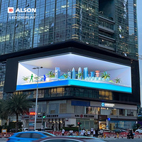 Pantalla LED 3D ALSON P8 Visible a Simple Vista, Cartel Flexible LED para Exteriores, Montado en Pared, Impermeable, para Publicidad