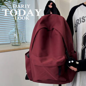 Mochila versátil de color sólido para escuela secundaria y mochila escolar de gran capacidad - Product Image 3