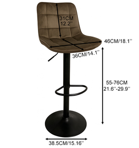<span class=keywords><strong>Sillas</strong></span> TUQ de Terciopelo, Ajustables en Altura, <span class=keywords><strong>Giratorias</strong></span> 360 Grados, <span class=keywords><strong>para</strong></span> <span class=keywords><strong>Barra</strong></span>, Hotel, Comedor, Oficina Moderna, Uso Comercial - Product Image 2