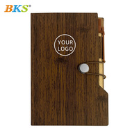 Carnet à couverture rigide en gros avec stylo, motif grain de bois, logo personnalisé, bande élastique, papier kraft, cadeau promotionnel d'affaires, journal