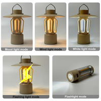 Lampe LED compacte magnétique à intensité variable en ABS, rechargeable, pour camping-car, caravane et auvent, avec port Type C