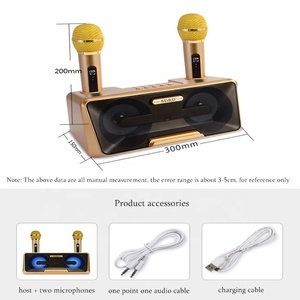 Hộp âm thanh với microphone baffle Bluetooth Avec <span class=keywords><strong>Micro</strong></span> Sans Fil Karaoke loa với Mic và Bluetooth cho nhà/Bên/Ngoài trời - Product Image 5