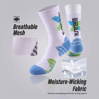 Chaussettes de course personnalisées pour jeunes - Chaussettes de compression antidérapantes et anti-ampoules avec option de marque privée