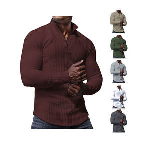 Suéter Dongfei para Hombre, Jacquard, Cuello Alto, Media Cremallera, Manga Larga, Transpirable, Estilo Casual, Primavera-Otoño - Product Image 2
