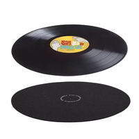 12in Dj Player Personnalisé Graphique Faible Statique Vinyle Record Slip Mat et Fond Dur Feutre Platine Slipmat