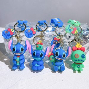 Llavero de silicona con diseño de muñeco Stitch, estilo clásico y adorable, modelo Star Baby, accesorio para regalo de vacaciones, adorno colgante para llavero - Product Image 1