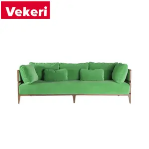 Moderne Pure Kleur Groene Noble Luxe Voor Een Informele Generous Gebogen Side Cirkel Sofa Voor Woonkamer