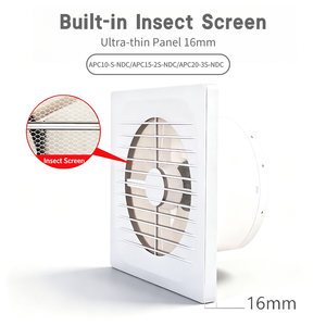 Ventilador de Extracción para Baño NEDFON, 10 Pulgadas, Plástico, Montaje Axial en Pared, Eléctrico, 220V, Blanco, APC10-S-NDC - Product Image 3