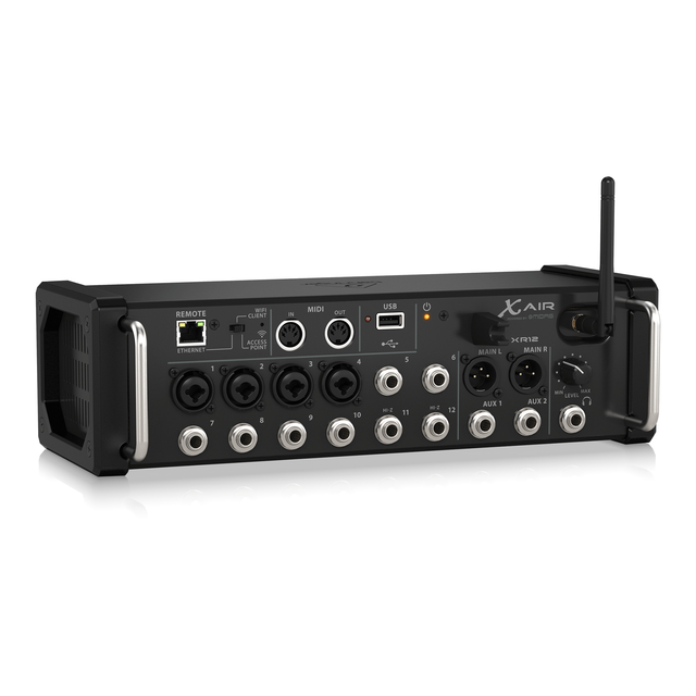 XR12 12-Channel Passive Digital Audio Mixer with XLR Inputs/Outputs Stereo/Surround Sound Metal & Plastic Construction