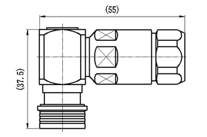 50ohm N Type rapide QN mâle Angle droit Rf Connecteur Type de pince pour 1/2 "<span class=keywords><strong>Superflex</strong></span> - Product Image 4