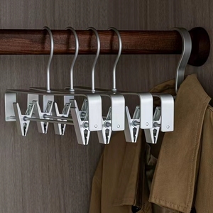 Hot Sale Online <strong>Deluxe</strong> Gold Metal Clothes Hooks Classic Modern Fashion Foldable Pants <strong>Hangers</strong> with Clips Functional <strong>Design</strong> - Product Image 4