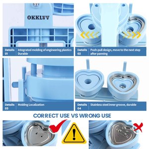 Heartd Nút Nhà Sản Xuất 57*54Mm Tự Làm Trái Tim Huy Hiệu Nút Nhà Sản Xuất Báo Chí Máy Kit Miễn Phí Cài Đặt - Product Image 5