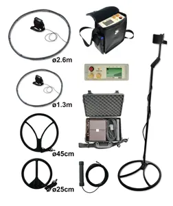 search coil gold detector Suppliers-Allosun AR6 Pulse Induce Metal Detector Gold Finder Underground Treasure Metal Detector Dual Search Coil 1.3m and 45cm