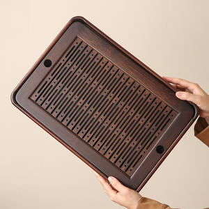 Nuevo tipo de exquisita bandeja pequeña para té de uso doméstico, mesa de té con almacenamiento de agua, mesa para preparar té para una sola persona, juego de té Kung Fu - Product Image 5