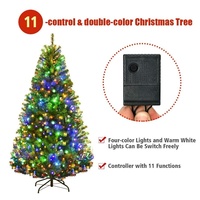 Arbre de Noël Artificiel de 180 cm (6 pieds) en Gros, Charnières Faciles à Assembler, Base Métallique Durable pour Décoration Commerciale