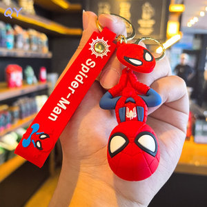 QY 3D Silicone Spider-Hero Keychain With Wrist Strap Superhero Cartoon <b>Key</b> <b>Ring</b> Fan Gift Bag Charm - Product Image 4