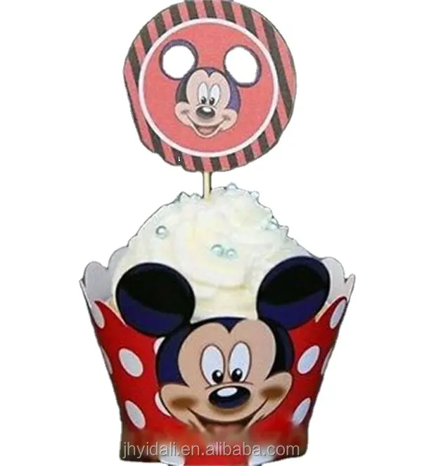 Fabriek Direct Verschillen Mickey Mouse Afdrukken Papier Cupcake Cupcake Cupdecoratie Custom Cupcake Liners