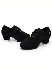 Moderno Tango Cha Cha <span class=keywords><strong>da</strong></span> donna <span class=keywords><strong>scarpe</strong></span> <span class=keywords><strong>da</strong></span> ginnastica comode suole in camoscio di cotone con suola morbida traspirante <span class=keywords><strong>tacco</strong></span> <span class=keywords><strong>basso</strong></span> 3cm per interni - Product Image 6