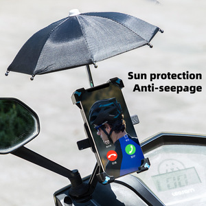 Soporte para teléfono de bicicleta Yueli con paraguas, soporte ajustable de ABS para motocicleta, bicicleta eléctrica, protección solar, herramienta de navegación - Product Image 2