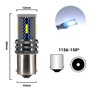 Nueva Luz LED Canbus Hyper Flash 1156 1157 T20 7440 7443 Blanca Sin Errores para Señalización de Coche y Luz de Reversa con Disipador de Calor - Product Image 4