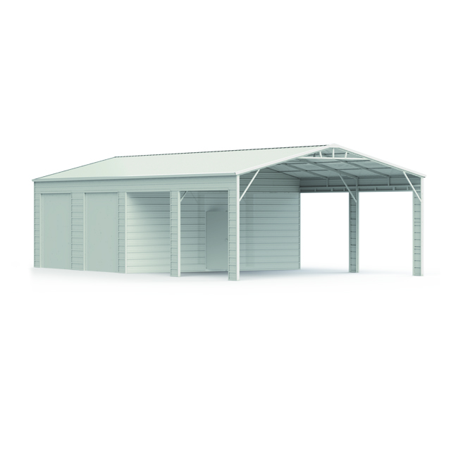 KJ Wholesale 23FT X 46FT Metal Garage Popular Style Flat Roof Metal Outdoor Shed Garden Garages and Sheds