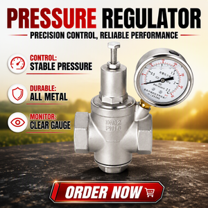 Régulateur de pression d'eau en acier inoxydable 316L et laiton - Product Image 2