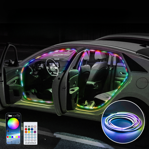Car Door Frame Ambient Lights RGB Color-Changing Ambient Lights Dual <strong>Control</strong> <strong>Via</strong> <strong>App</strong> + Remote Car Interior Accessories - Product Image 1