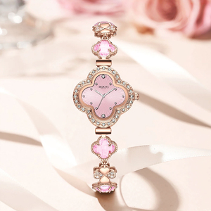 <span class=keywords><strong>Orologio</strong></span> al Quarzo <span class=keywords><strong>Rosa</strong></span> a Quadrifoglio per Donne, Resistente all'Usura, Lussuoso e alla Moda, Vendita all'Ingrosso - Product Image 6