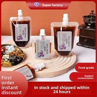 Pochettes Doypack jetables Wumei Tang avec bec verseur pour boissons, jus, lait, thé - Matériau PET/PE de qualité alimentaire - Vente directe fabricant