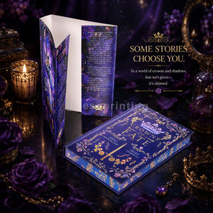 Impresión de Libros de Novelas de Fantasía con Tapa Dura Personalizada, Borde Pulverizado, Cubierta con Corona Morada y Estampado en Lámina, Edición Especial, Fabricante - Product Image 3