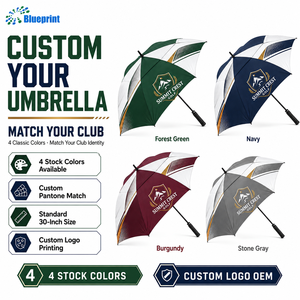 Parapluie de golf manuel coupe-vent à couche unique en fibre de verre, grand format, personnalisé avec impression numérique couleur pour clubs, événements et magasins professionnels - Product Image 4
