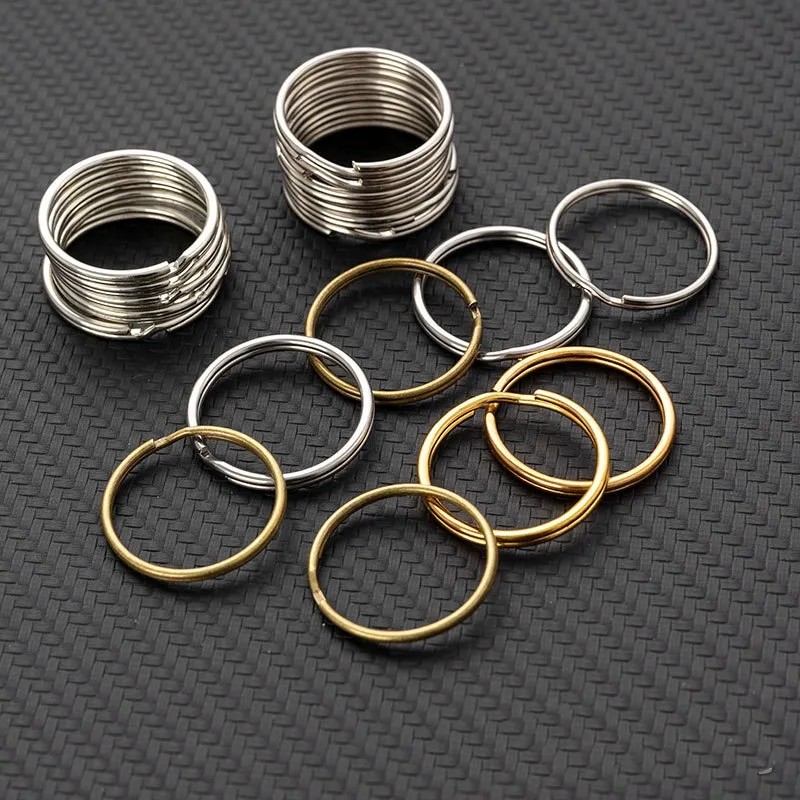 25mm Metall Split flacher Ring Kleine Schlüssel ringe Bulk Split Schlüssel bund DIY Craft Metall Schlüssel anhänger Anschluss Zubehör Schlüssel Befestigung