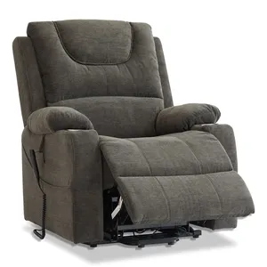 CJSmart Home Power Lift Recliner Chair For Elderly Lay Flat Dual Motor Infinite Position With Heat Massage Lift Recliner