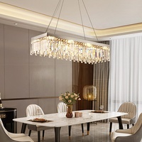 Nouveau luxe rond cristal lampe salon salle à manger lustre moderne maison hôtel décor LED cristal plafonnier